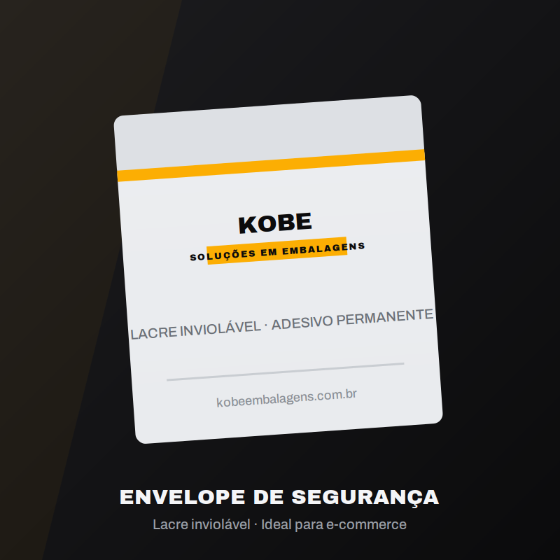 Envelope de segurança para e-commerce com lacre inviolável