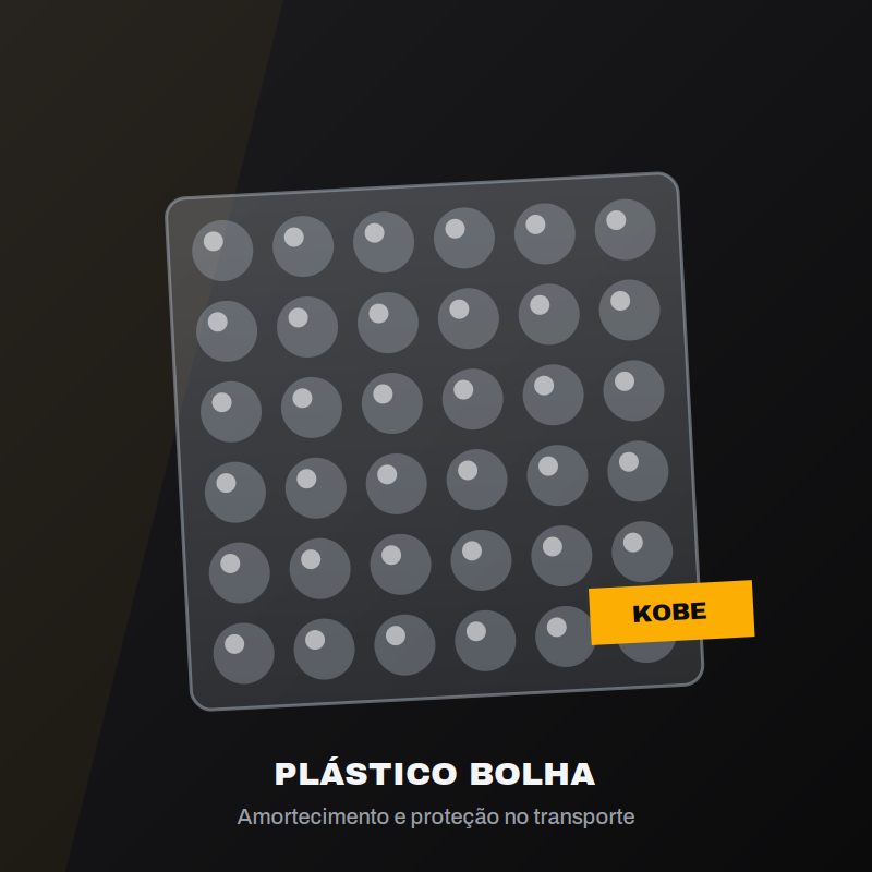 Plástico bolha para proteção de produtos no transporte